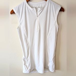 DEAL 2 for $20 Athleta half zip white workout tank